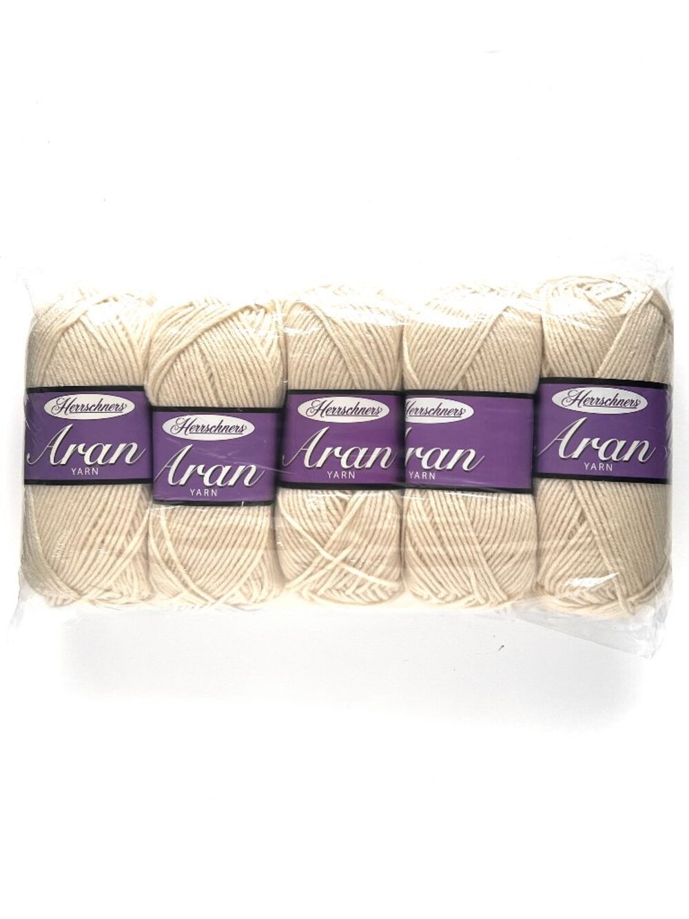 Lot of 5 Herrschners Aran yarn color 0101
